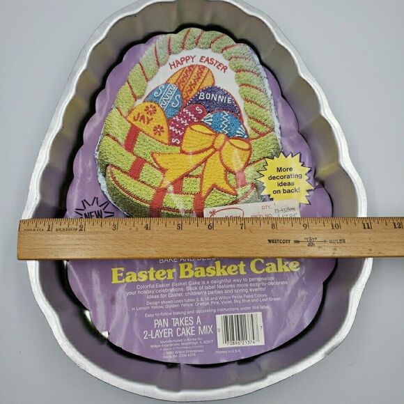 Vintage Wilton Cake Pan Eggs In Easter Basket 1980 Baking Mold Decorating Ideas - Picture 7 of 11